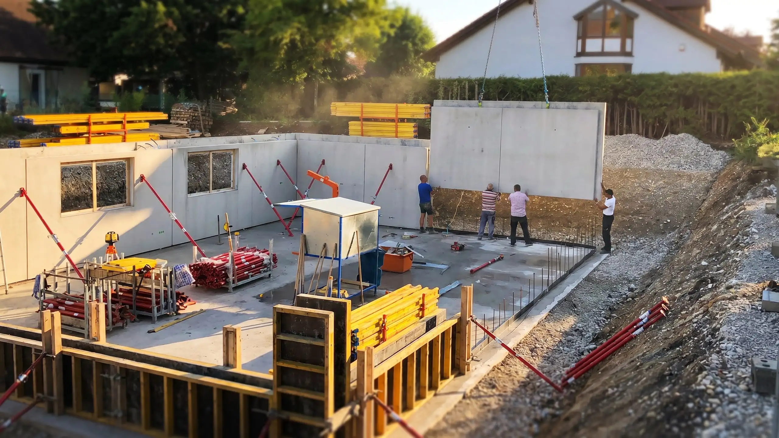 Rohbau-Baustelle von Max Fichtel Bau in Klosterlechfeld
